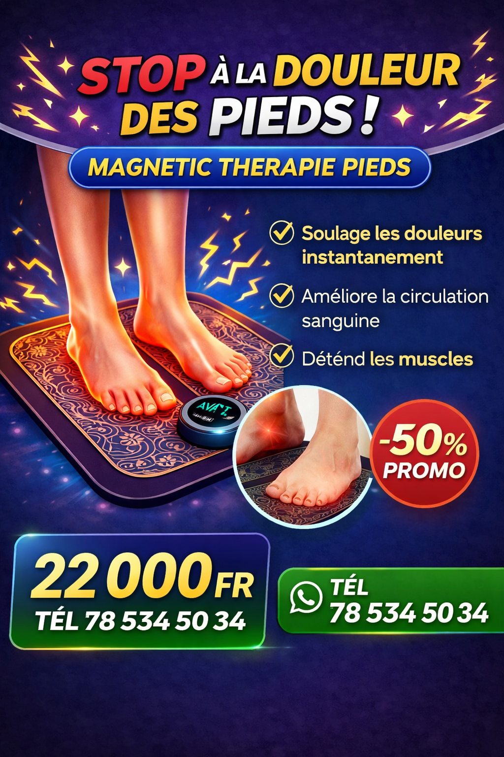 Tapis massage des pieds